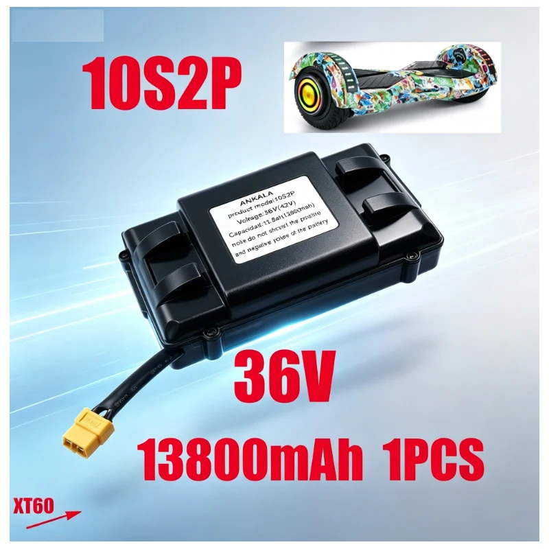 36V 13.8Ah 10S2P New Rechargeable Lithium Battery Suitable for Electric Self Balancing Scooters, Gas Cushion Unicycles