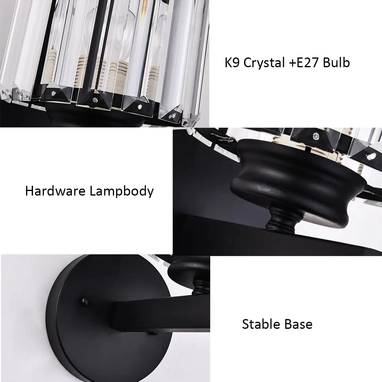 3 styles K9 Crystal Pendant Lights Led wall Lamp Living Dining Room Nordic Chandeliers Aisle Decor Balcony Corridor Fixture