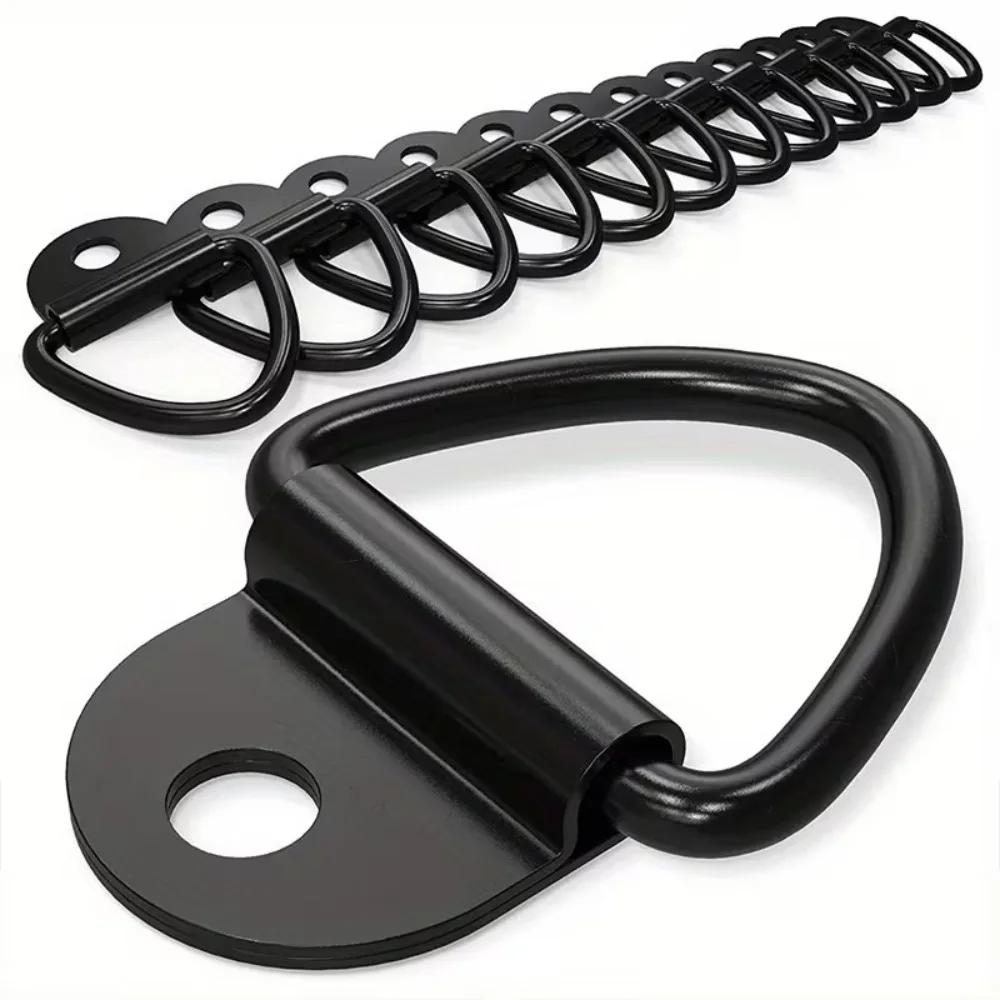 10 Peças Anéis em D de Amarração Reforçados para Carro, Barco, Reboque, Caminhão de Carga, RV, Acessórios para Pegboard e Ganchos para Pendurar