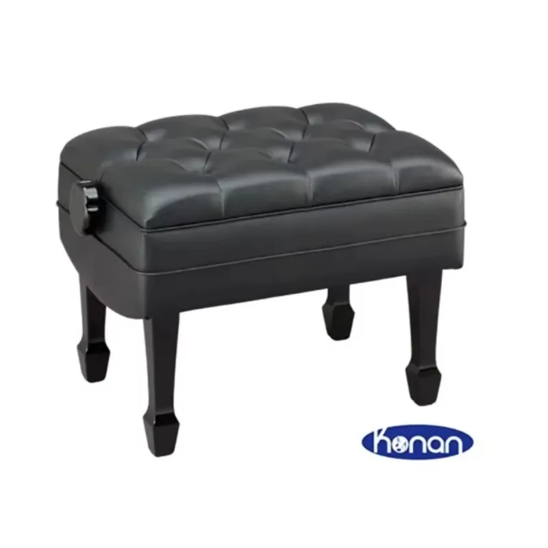 Convenient Musical Instruments & Accessories Adjustable Height Black Wooden Bench For Piano