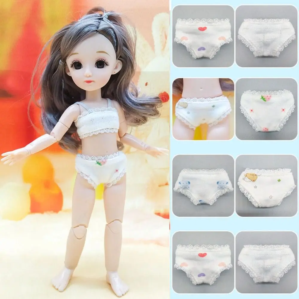 30 ซม.ตุ๊กตาน่ารักลูกไม้ผ้าฝ้ายชุดชั้นในกางเกงเหมาะสําหรับ 1/6 BJD ตุ๊กตาเสื้อผ้าอุปกรณ์เสริมตุ๊กตาตกแต่ง DIY ตุ๊กตาของเล่น