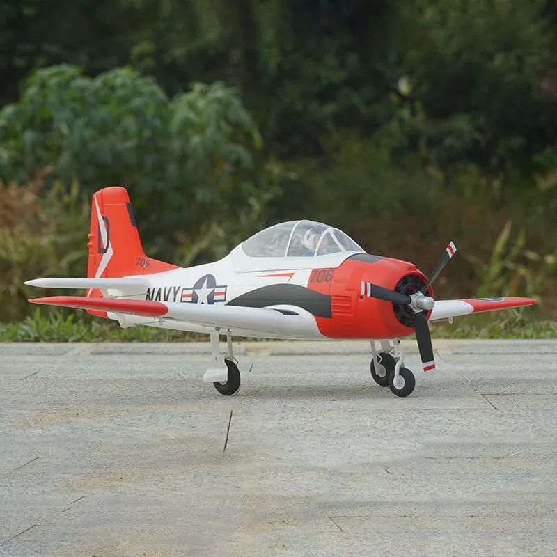 FMS 800mm T-28 Trojan V2 PNP Red scale model airplane, fixed-wing, electronically remote-controlled model aircraft