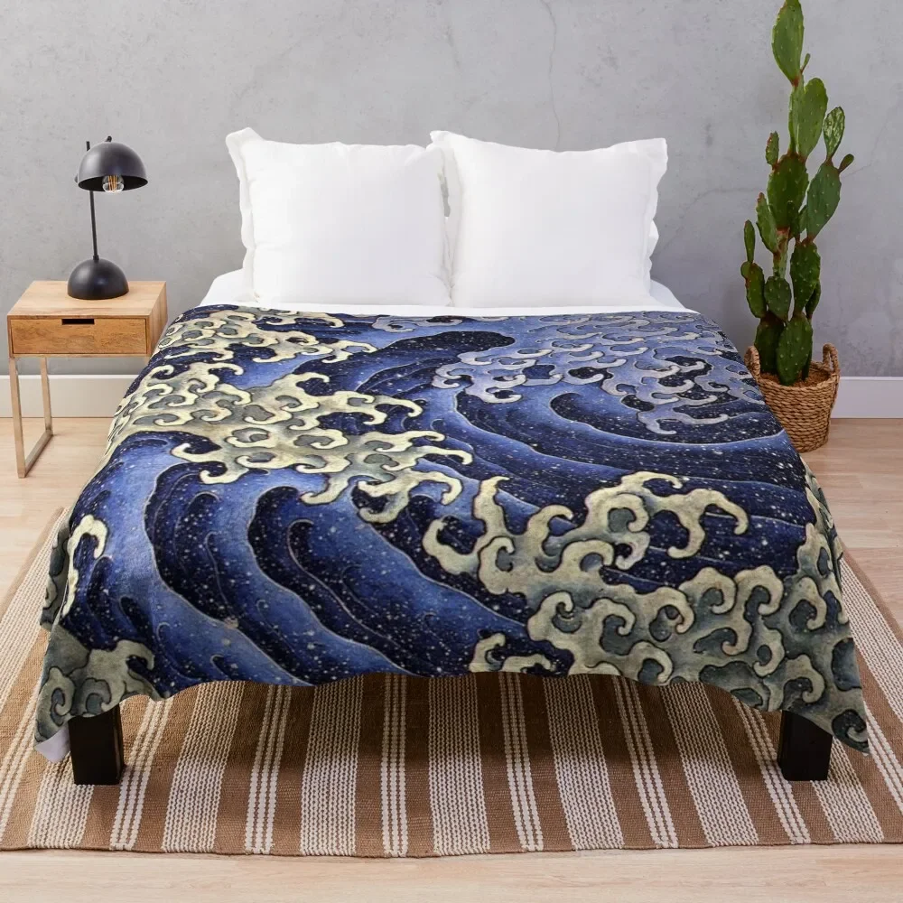 

Japanese Feminine and Masculine Waves Throw Blanket Thins Hairy Bed covers Personalized Gift Blankets