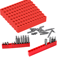 21PCS Bit Holder Organizer 12 Holes Hex Screwdriver Bit Holder 1/4 Inch Bit Storage Rack Rubber Screw Driver Head Organizer Tool