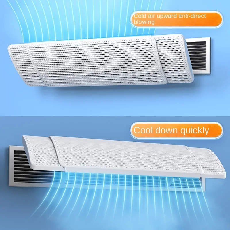 Central Air Conditioning Windshield Anti Direct Blowing Air Outlet Grid Baffle Embedd Duct Air Conditioner Wind Plate Universal