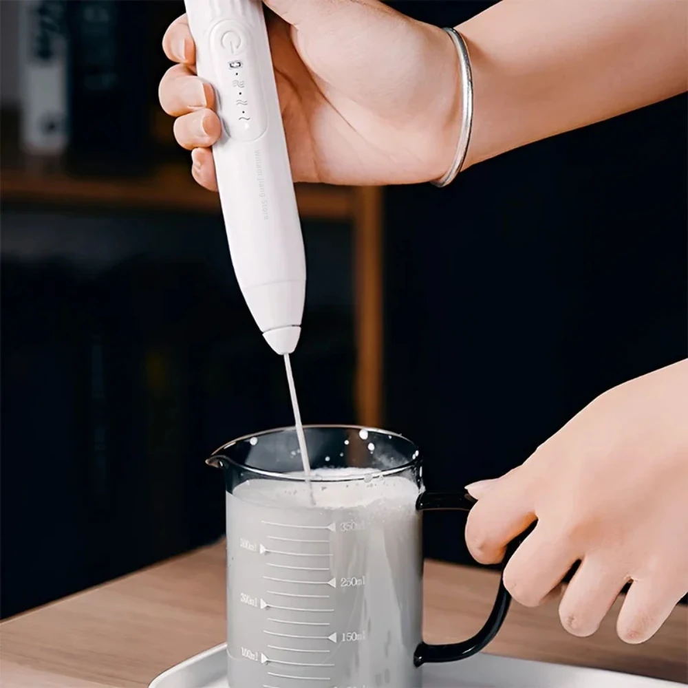 Electric Blender USB Charging Blenders for Kitchen Gadgets Cooking Center Milk Whisk Tool 2 in 1 Double Heads Electric Whisk Bar