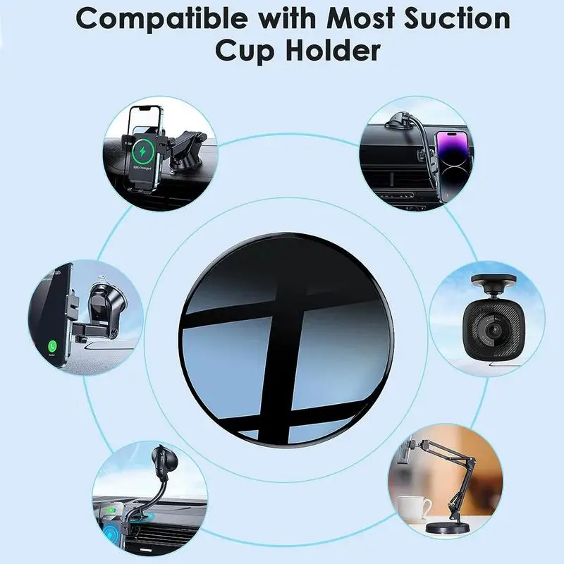 80mm Car Dash Dashboard Adhesive Sticky Suction Cup Mount GPS Disc Disk Pad Sticky Phone Mount Suction Cup Holder Sticky Pad