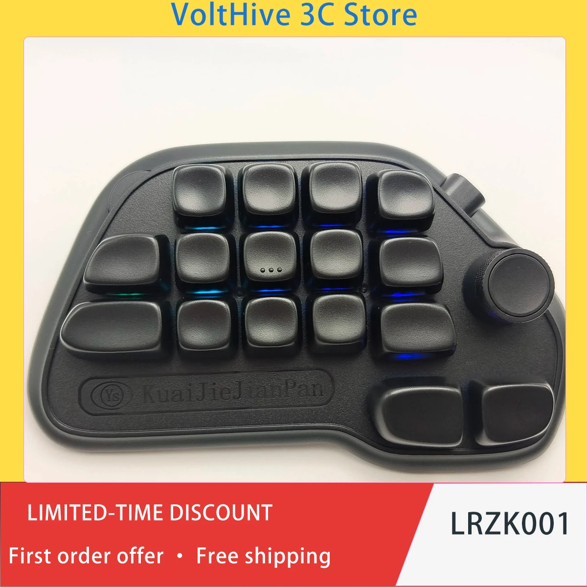 LRZK001 18‑Key Custom Mechanical Keypad Wireless Tri‑Mode Mini Keyboard for Drawing PS Office Gaming Programming Macro Pad Gifts