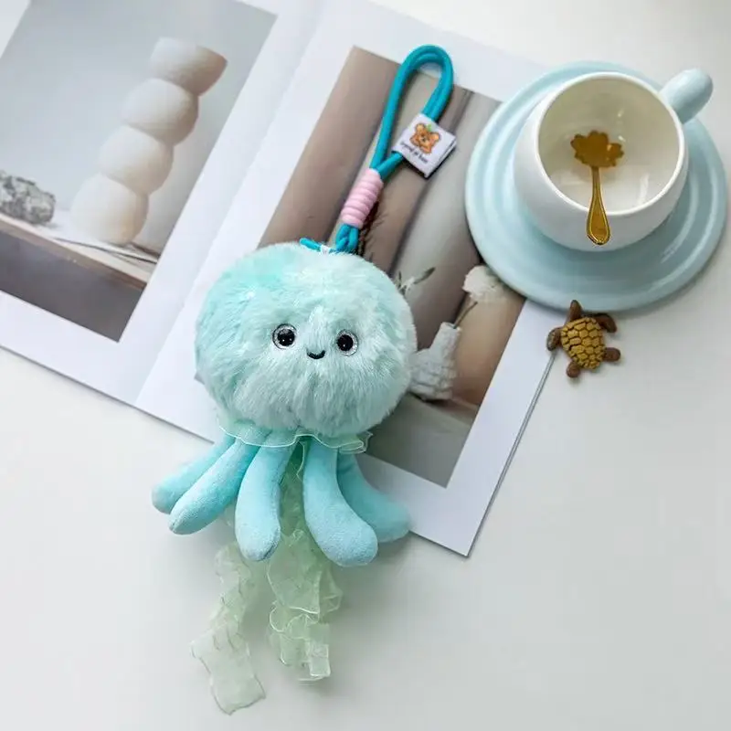 21 centimètres simulation nouveau méduse sac à dos pendentif en peluche jouet dessin animé mignon cadeau pour petite amie poupée amusante