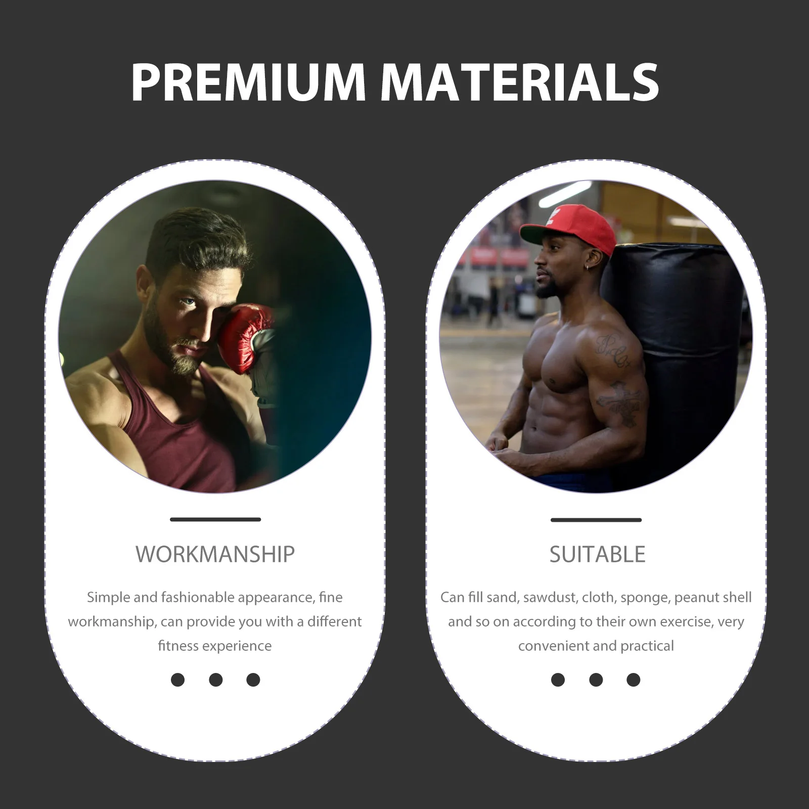 

Thickened Boxing Heavy Duty Pu Waterproof Sweatproof Kick Sandbag For Martial Arts Workout Training Empty Fitness