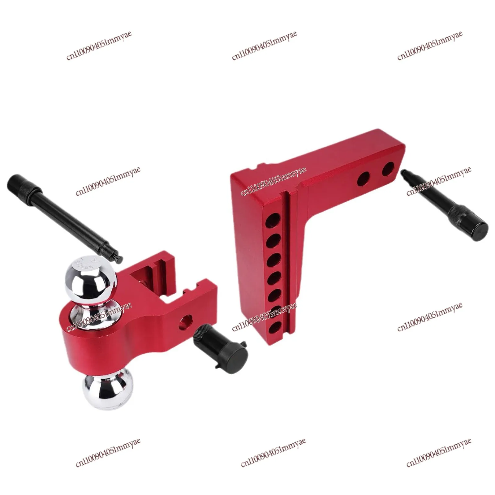 

Trailer Arm Set Aluminum Alloy Anodized Silver Adjustable Square Port 2-6inch Double Ball Head