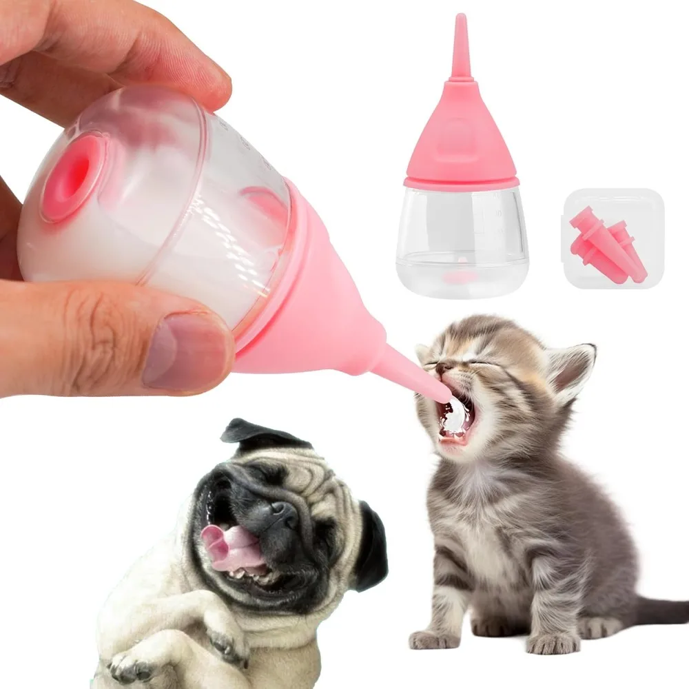

20ML Kitten Bottles for Nursing,Puppy Bottles for Nursing Puppy Milk,Anti-Choking Reusable Kitten Bottle Feeder for Newborn Pets
