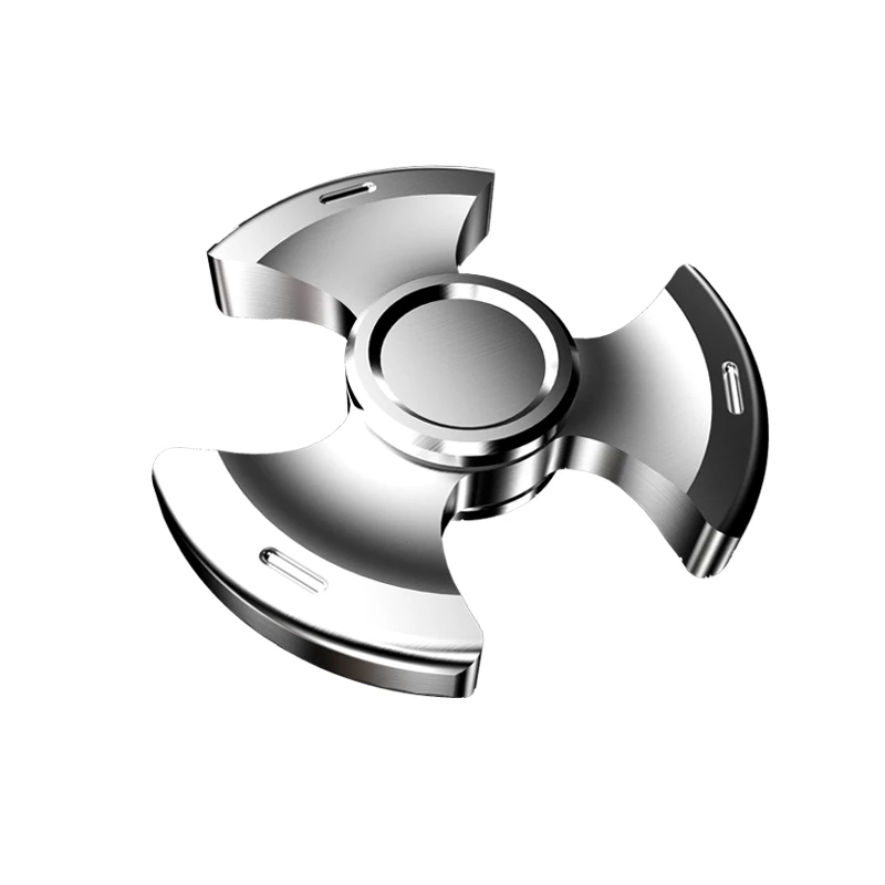 Out-of-Print Stainless Steel Metal EDC Fingertip Gyro Three-Leaf Maya Two-Leaf Hand Spinner Children\'s Decompression Toys