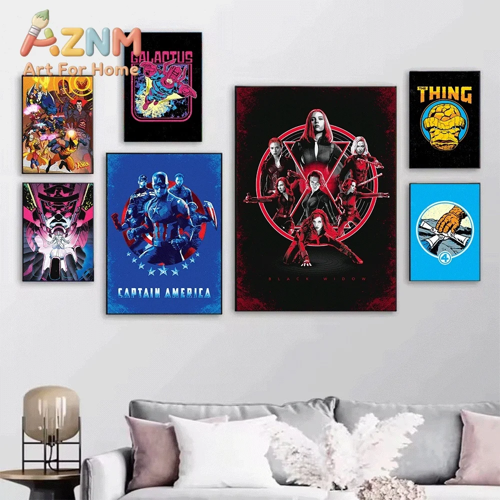 2D Flat Posters & Prints,Thor The Dark World Marvel Superhero Movie Canvas Wall Art,2D Flat Frameless Print,Home Decor for Boy