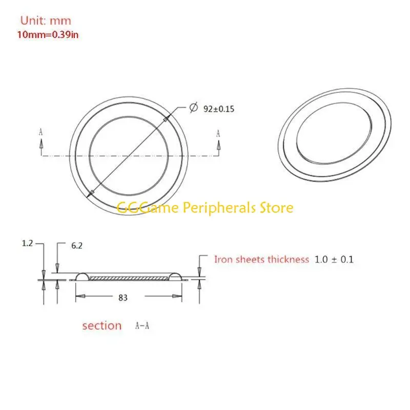 

U55B 2PCS 75/90/92/139mm Bass Diaphragm Passive Radiator Speaker Repair Parts