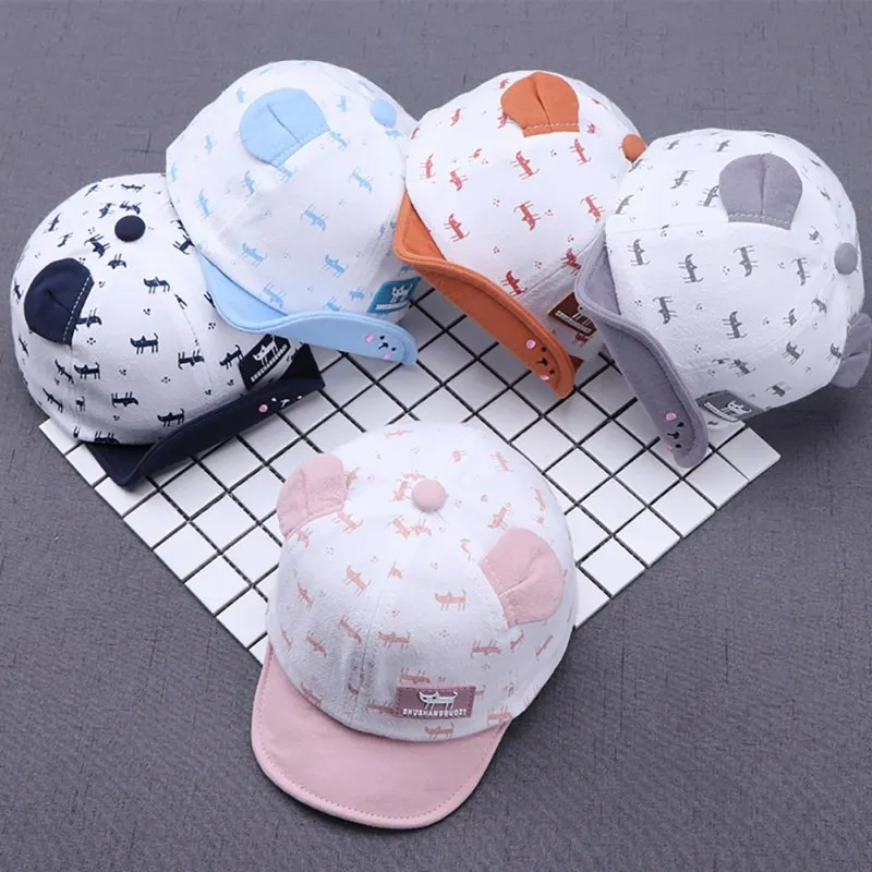 

Kids Baseball Caps Lovely Cotton Cartoon Duck Hats for Girls Boys Toddler Summer Outdoor Sunshade Sunscreen Headwear