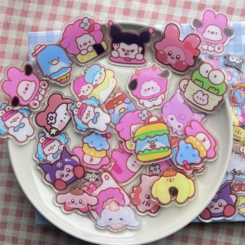 

Hello Kitty New Year Sanrio Acrylic Patch UV Printing Thickened Tablets Handmade Diy Materials Whakay Accessories Wholesale