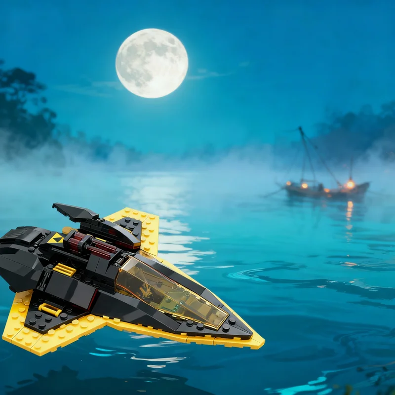 224-teiliges MOC Blacktron Ified Raumschiff aus dem Set Space I Modellbausatz Spielzeug Geschenk Kreatives Display Sammlerstück Schreibtisch Premium