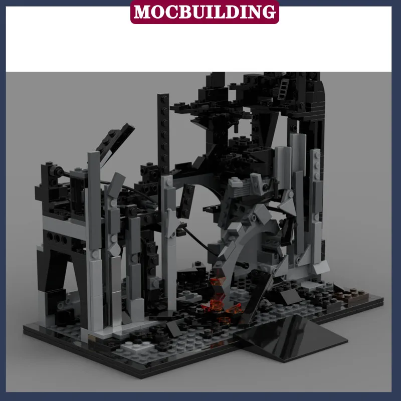 MOC costruzione modulare Battlefield Building Block assemblaggio scena staffa collezione per bambini serie regali giocattolo