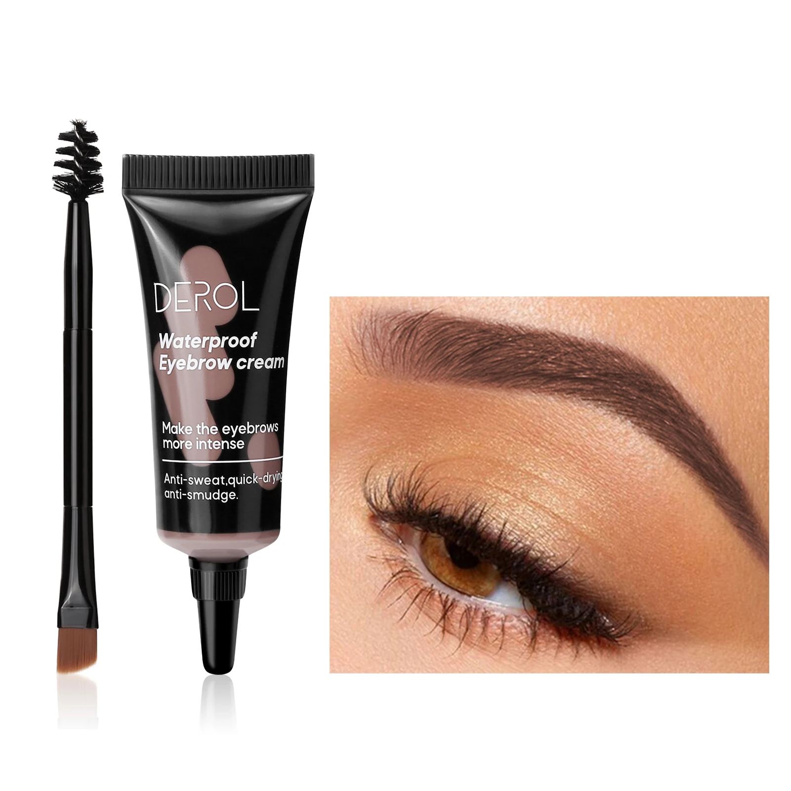 Eyebrow Cream Liquid Dyeing Eyebrow Cream Set Waterproof Durable Brown Tint Eyebrow Henna Mascara Eyebrows Paint Makeup