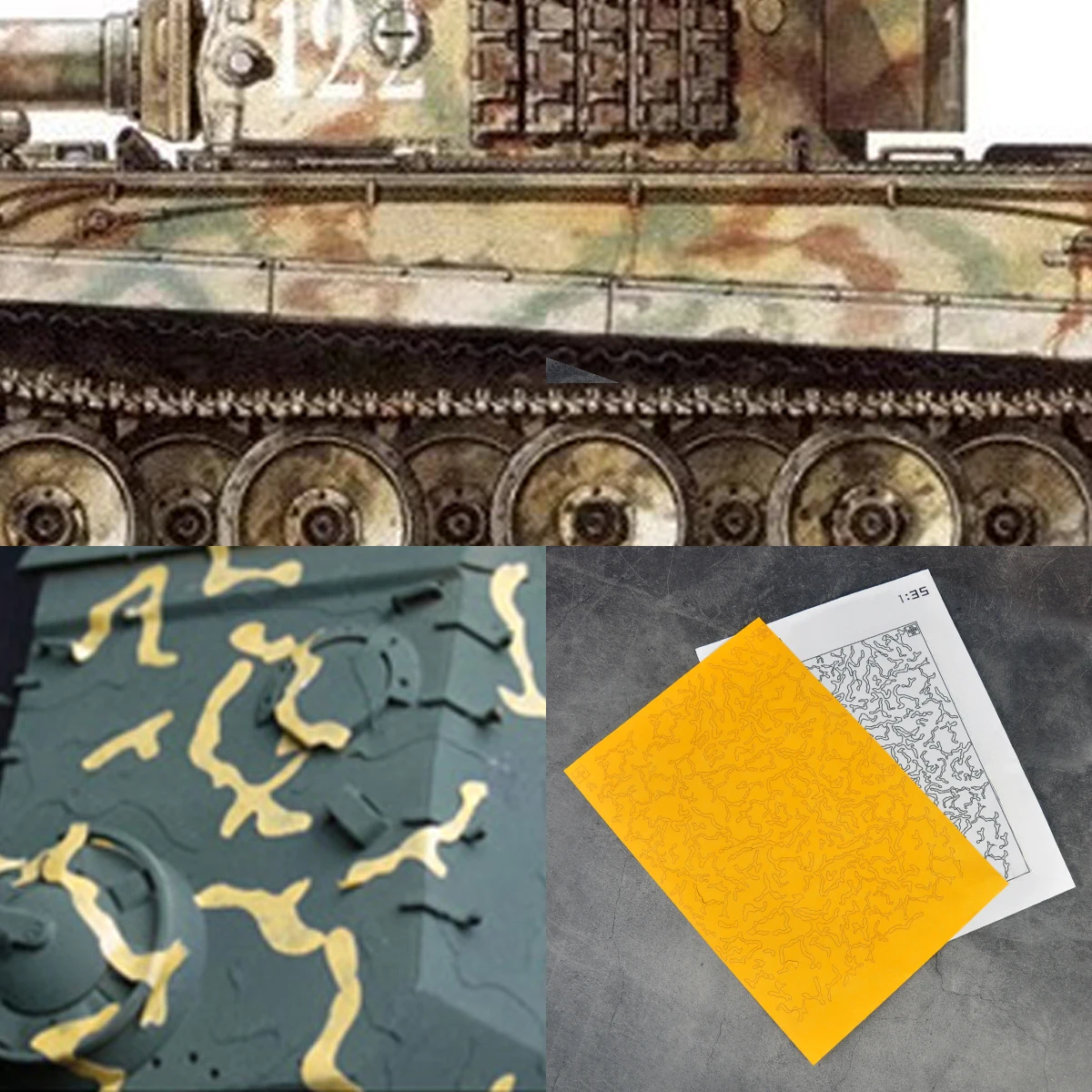 Airbrush Spray Board Stencil Tools Striped Pattern Camouflage Painting Masking Tape Fits Miniature Scale Model Kit