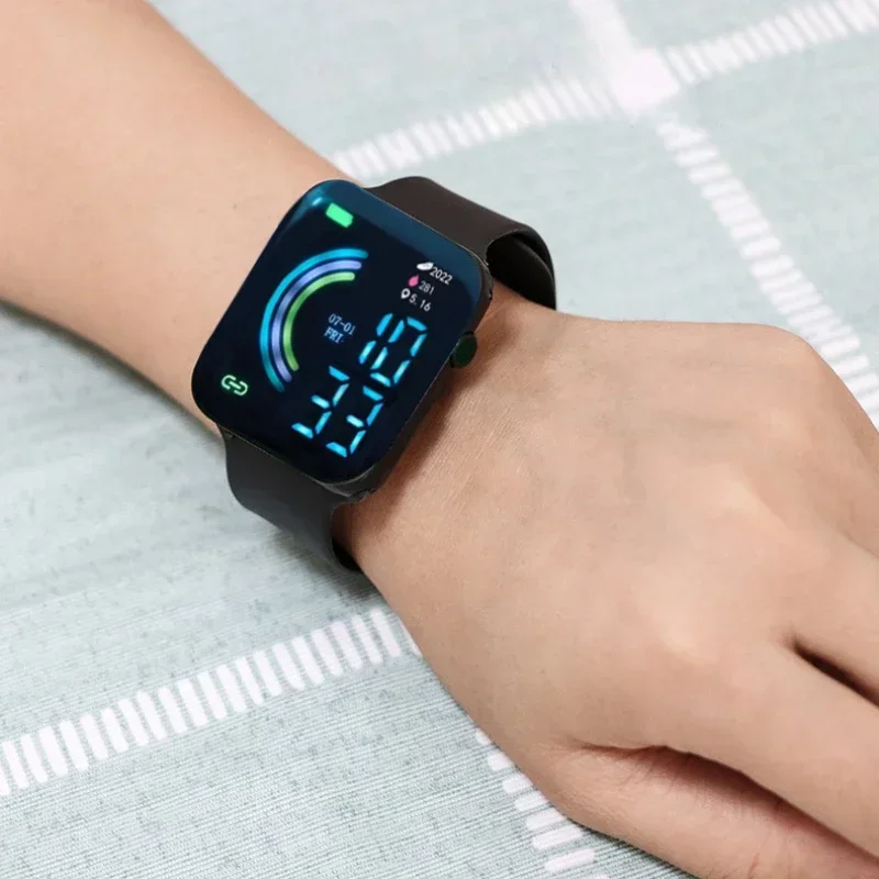 Jam tangan pintar sekali pakai untuk pria wanita, jam tangan olahraga panggilan tahan air telepon seluler terhubung kebugaran Digital tidak dapat diisi ulang