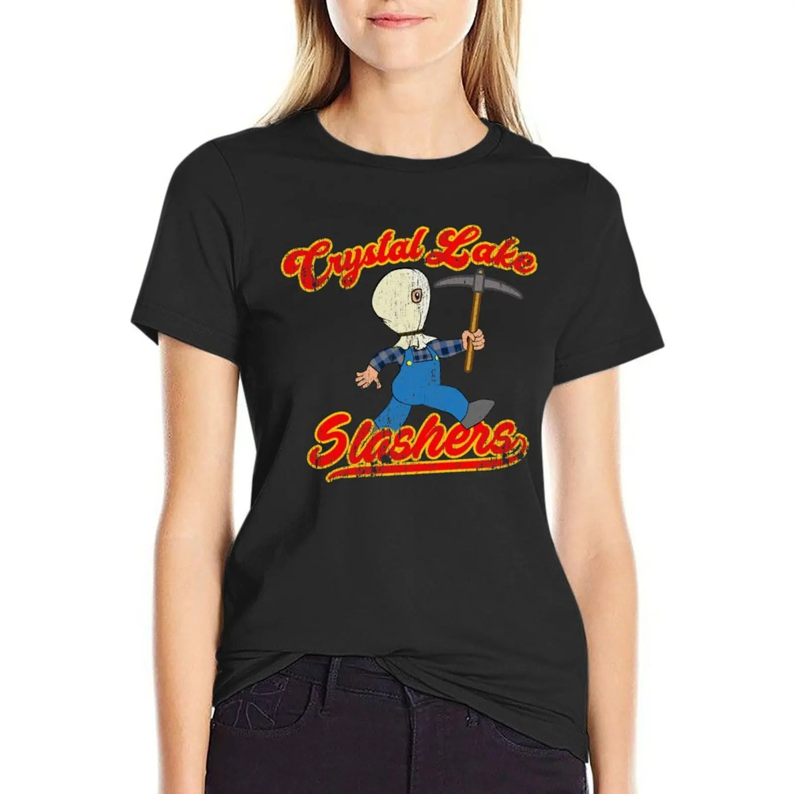 Crystal Lake Slashers T-Shirt summer top tops t-shirts for Women loose fit
