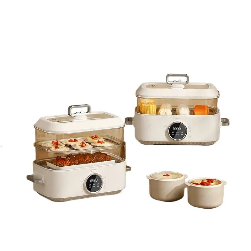 

Electric steamer household multi-functional electric hot pot large-capacity intelligent electric steamer