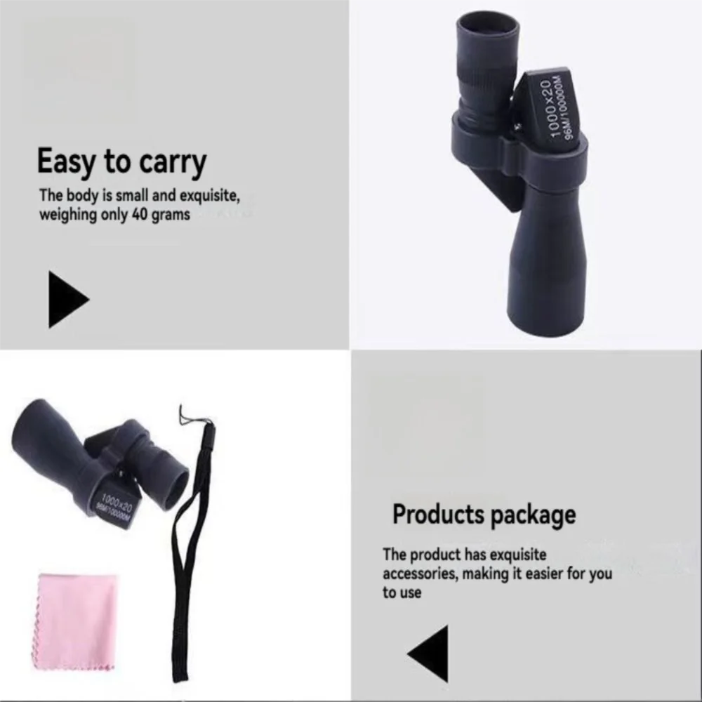 High-definition Monocular Telescope High Magnification Zoom Mini Low Light Night Vision Telescope Portable Optical Telescope