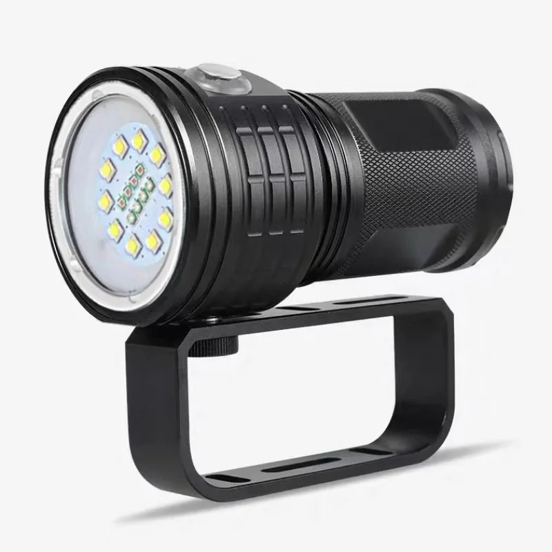 Photography diving fill light underwater flashlight, aluminum alloy waterproof shooting flashlight