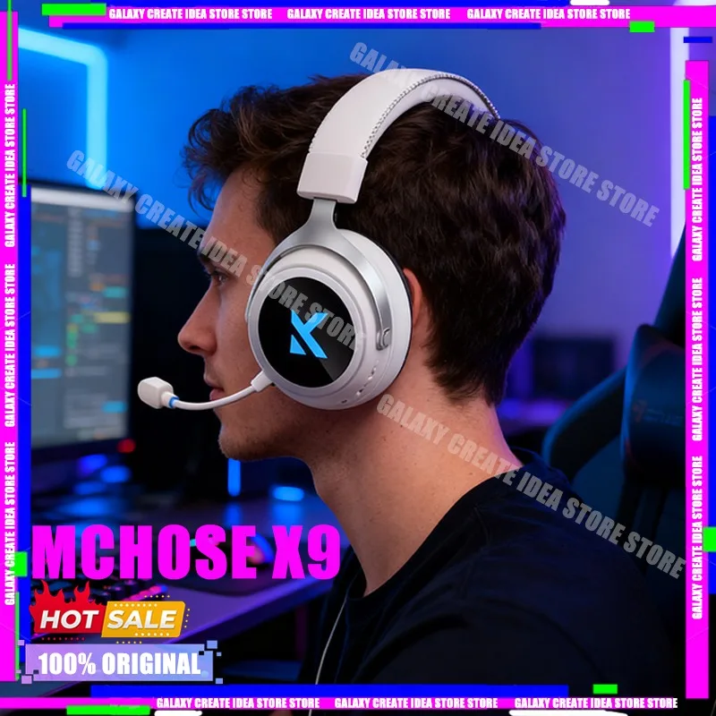 

NEW MCHOSE X9 Wireless Gaming Headset 7.1 Surround Sound Noise Canceling Mic Low 15ms Latency FPS Games E-sports Headphones GIFT