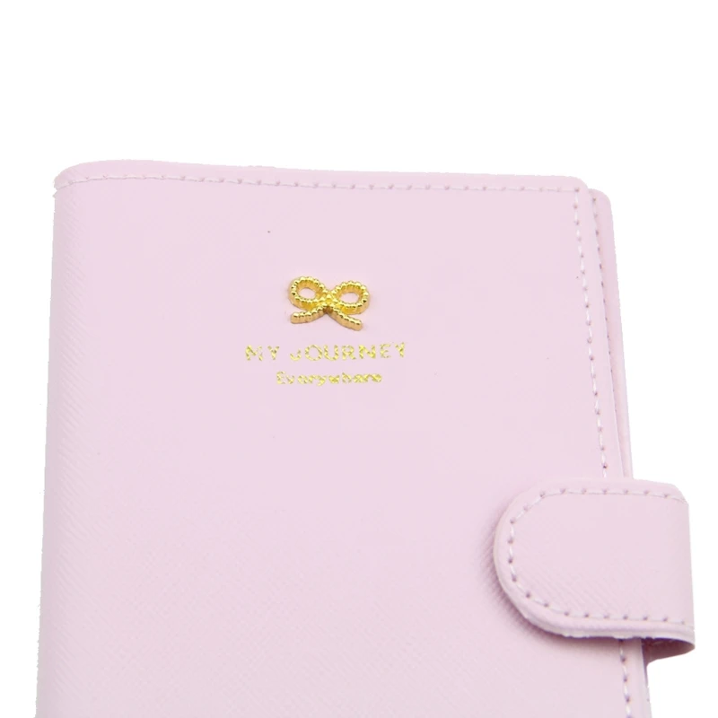 Couverture protection carte passeport avec nœud portefeuille en cuir PU, nouveau