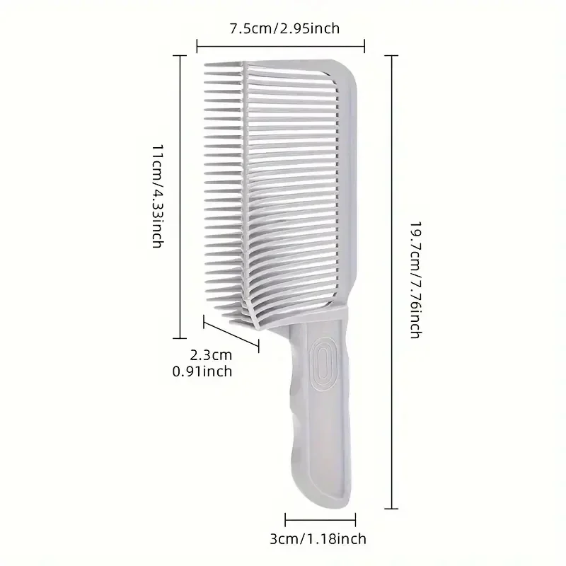 1Pcs New ABS Hair Clipper Comb Hair Positioning Gradienter Design Barber Fade Combs Flat Top Comb Styling Tool Black/Grey C681