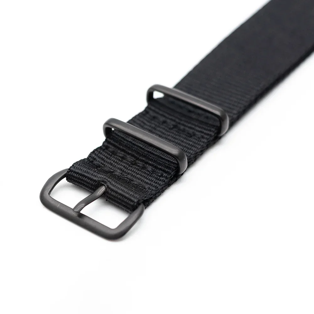 Black Nylon Watch Band For Mechanical Watch Sports Bracelet Replacement Strap 18MM 20MM 22MM 24MM Wristband Table Accessories