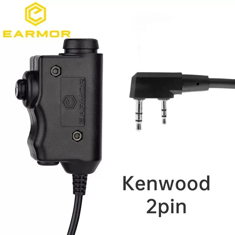 NONE Original EARMOR M51 PTT Adapter Airsoft Taktische Headset Kenwood (für baofeng) Stecker Taktische Headset Zubehör 6