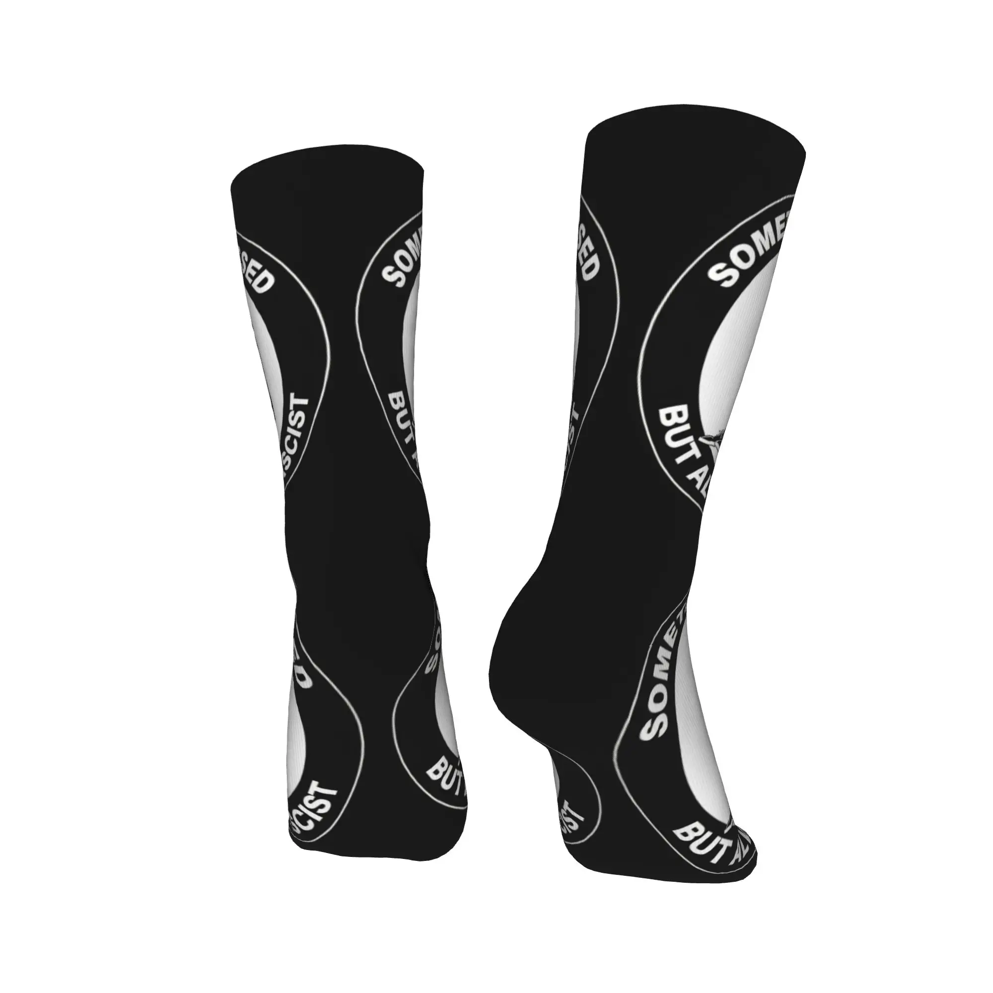 Antifascistische actiesokken Grafische kousen Antislip volwassenen Herensokken Kwaliteit Winter Trendy hardloopsportsokken