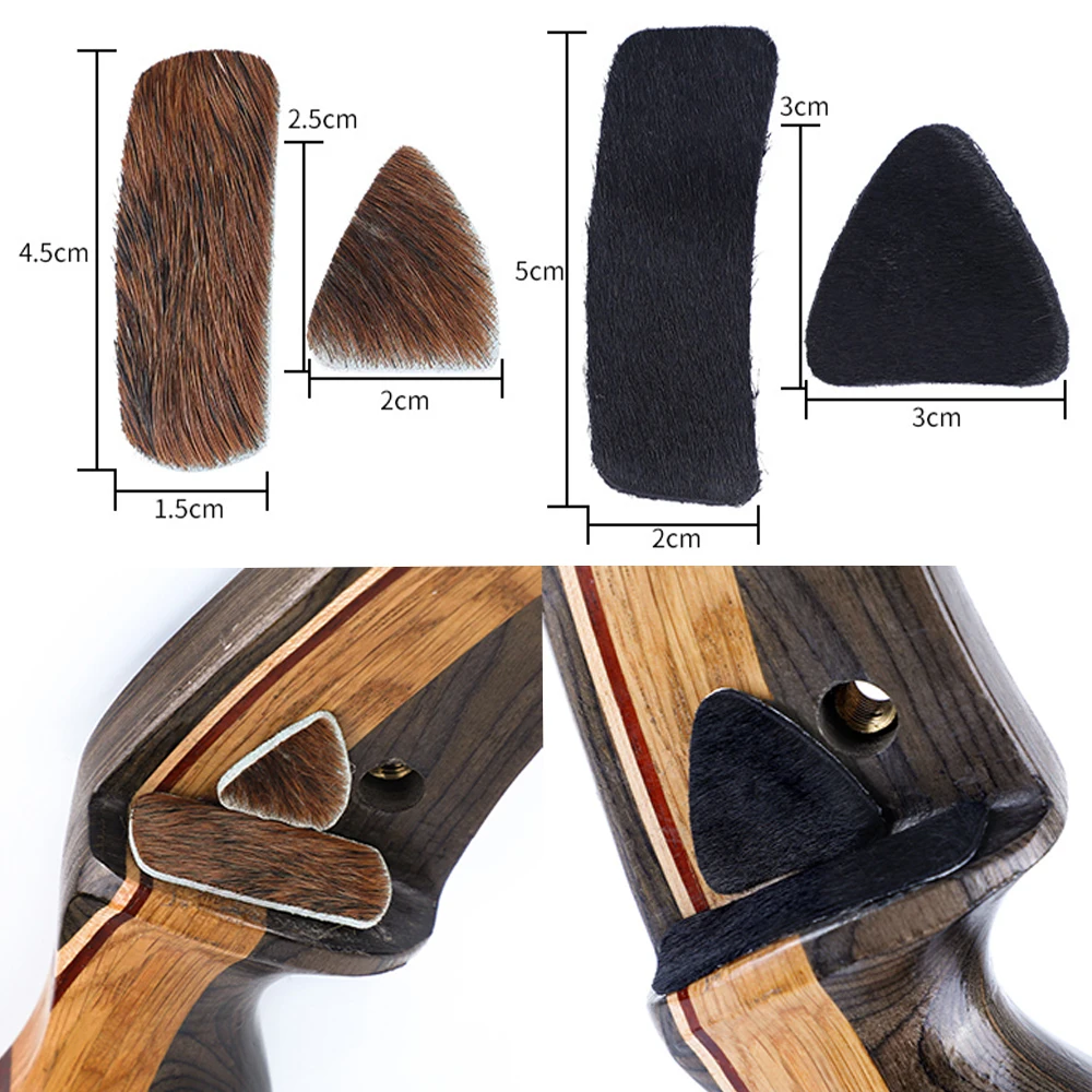 Archery Bow Arrow Rest String Stabilizer Fur Glued Strip Dampener Recurve Bow Limb Cover Shock Shooting Hunting Target Accessory