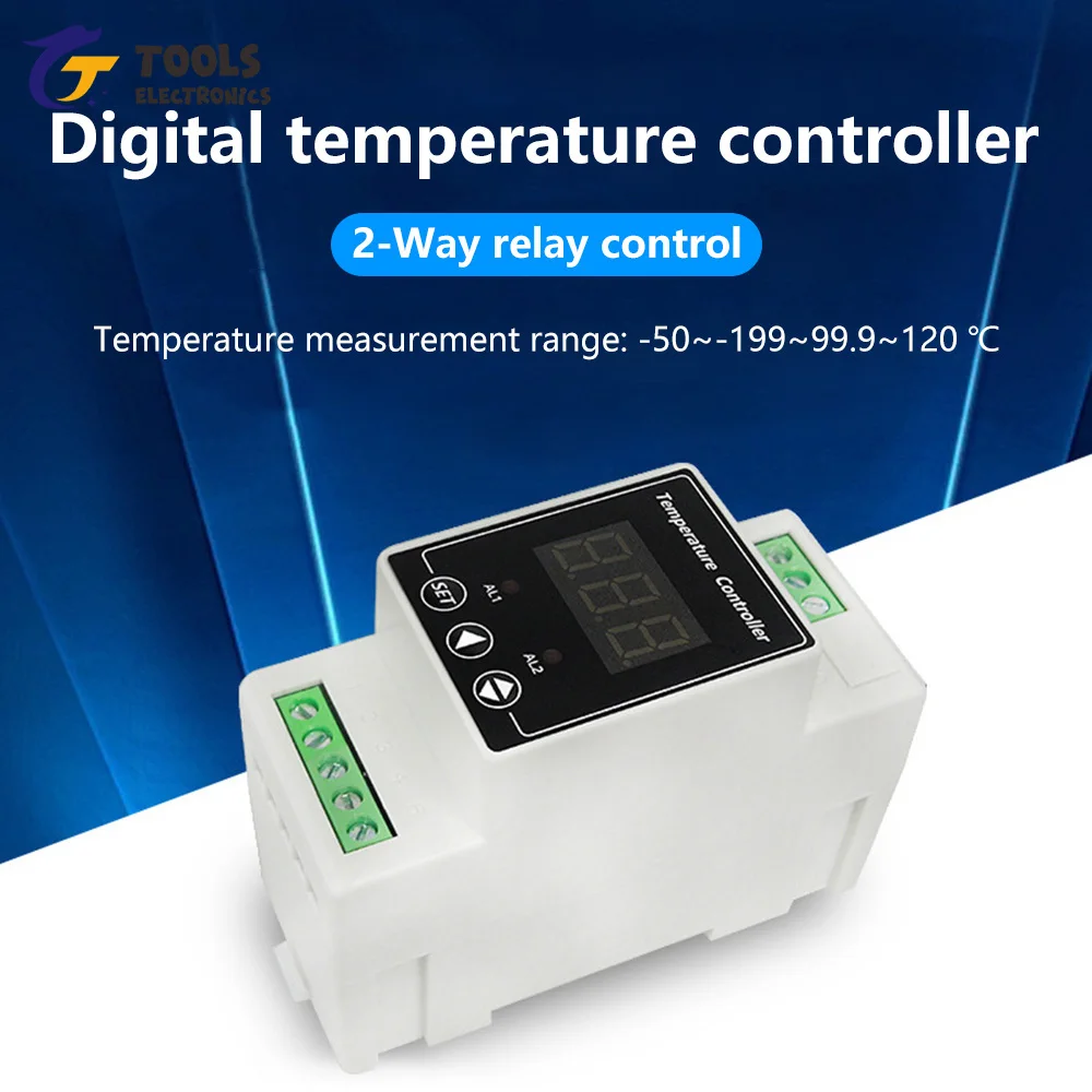 AC100-240V/DC 8-24V Din Rail ThermoandreTemperature Alarme Contrôleur Din Rail Mount Contrôleur pour Chauffage indispensable