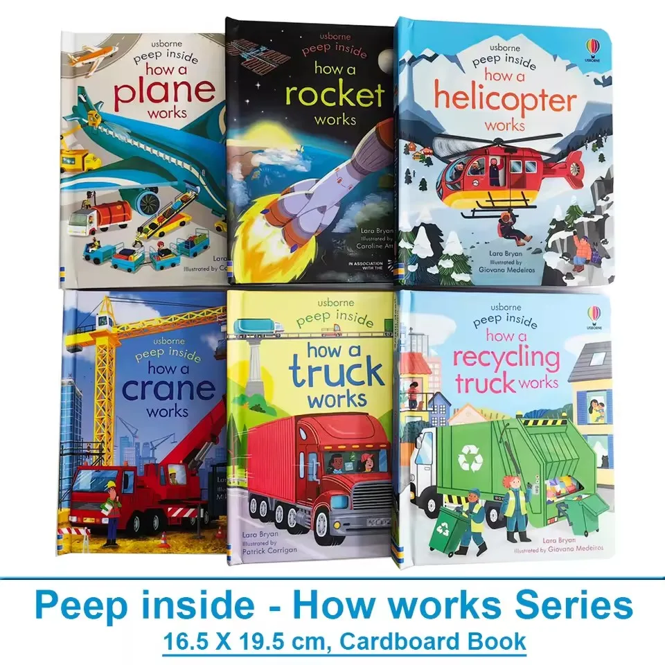 

Usborne Peep Inside How Works Series Научные знания Обучение Книга с картинками на английском языке Ежедневная книга для чтения перед сном