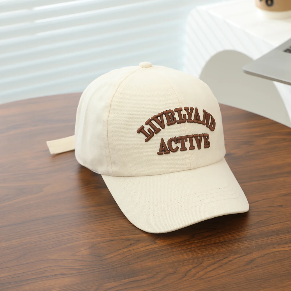 

Children's Baseball Cap Autumn Winter Embroidered Letter Solid Color Baseball Hats Duck Tongue Hat For Kids 2-8 Years