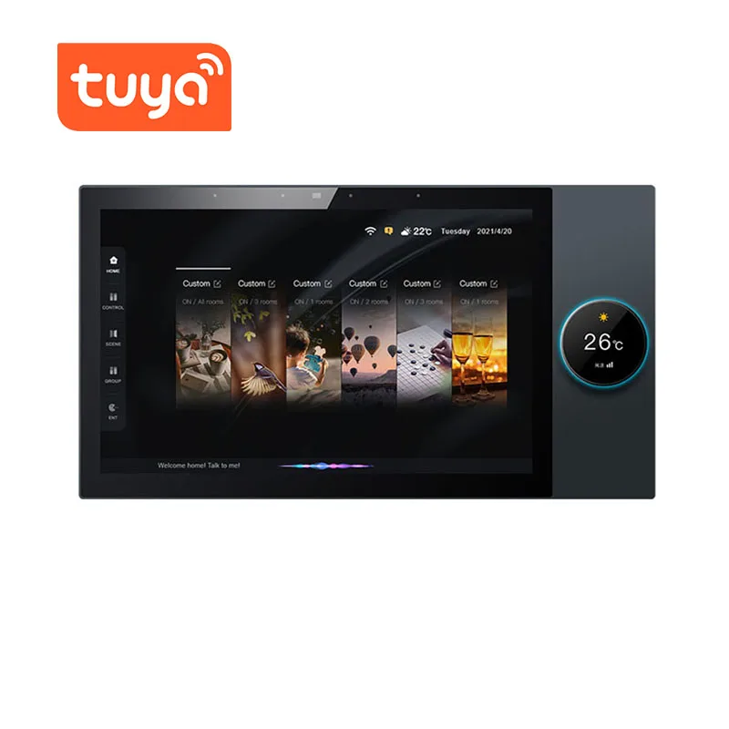 

10-Inch Touch Screen Smart Home Control Panel Multi-Functional Tuya Gateway System with Background Music Zigbee Home Automation