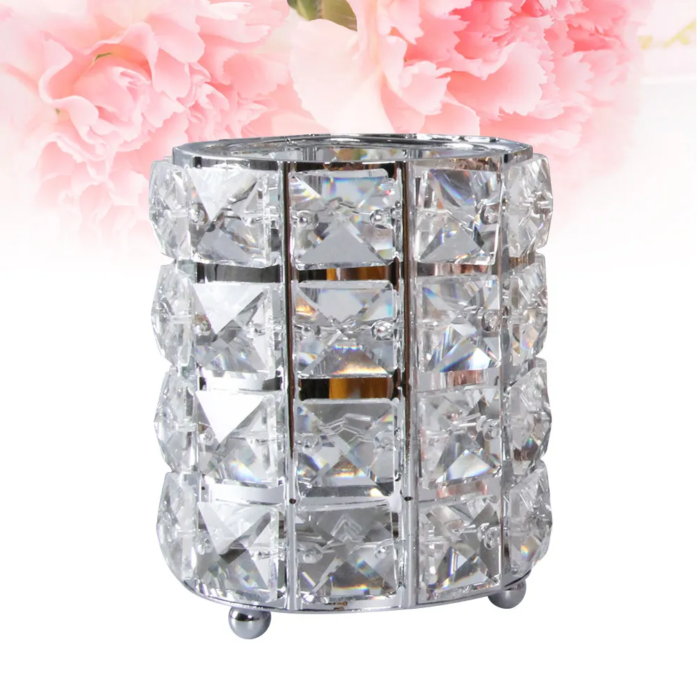 

1 шт. Стильный круглый стакан для карандашей и кистей из хрусталя для визажистов, студентов, дома и офиса – Органайзер для чистоты и порядка на столе