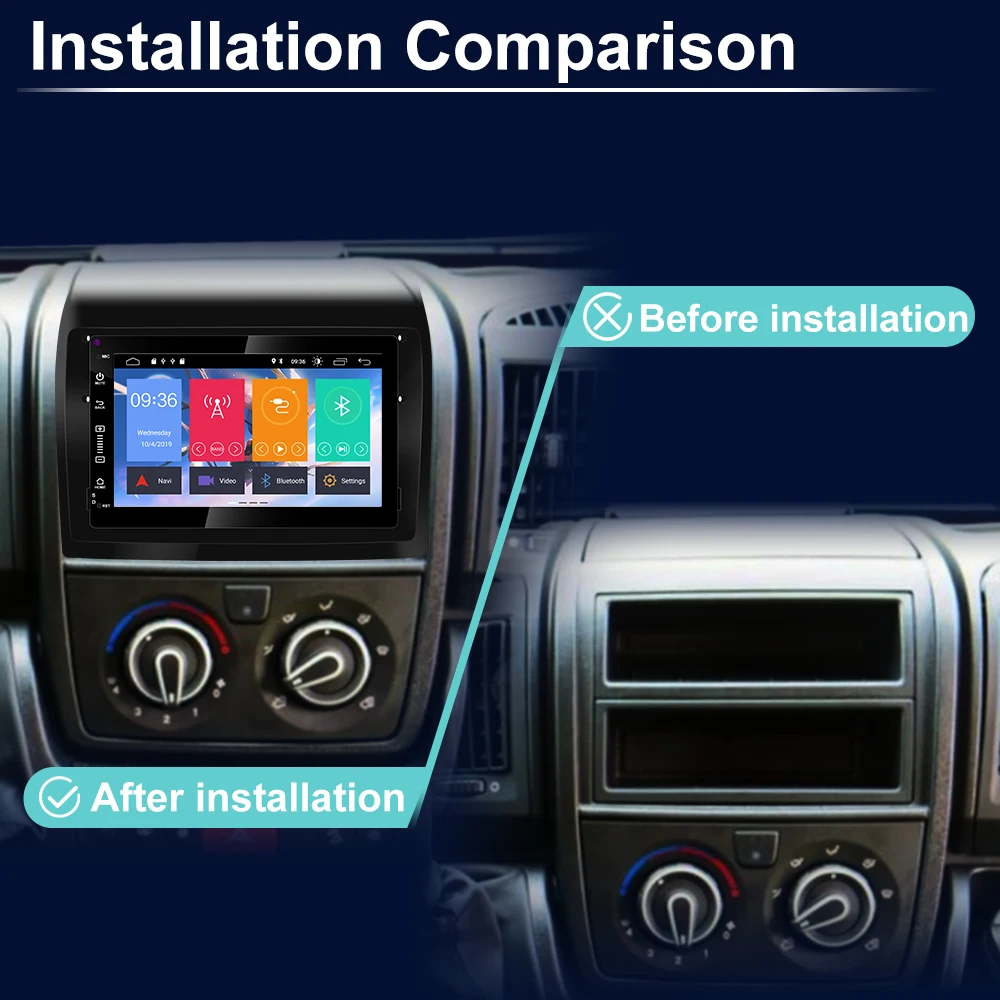 Autoradio For FIAT Ducato 3/Peugeot Boxer 2/Citroen Jumper 2 2010-2022 Radio Stereo with Carplay LTE/NAVI/GPS/WiFi