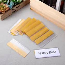 50pcs Price Holder Supermarket Price Signs Display Holders Clear PVC Price Clip Stickers Label Card Holders
