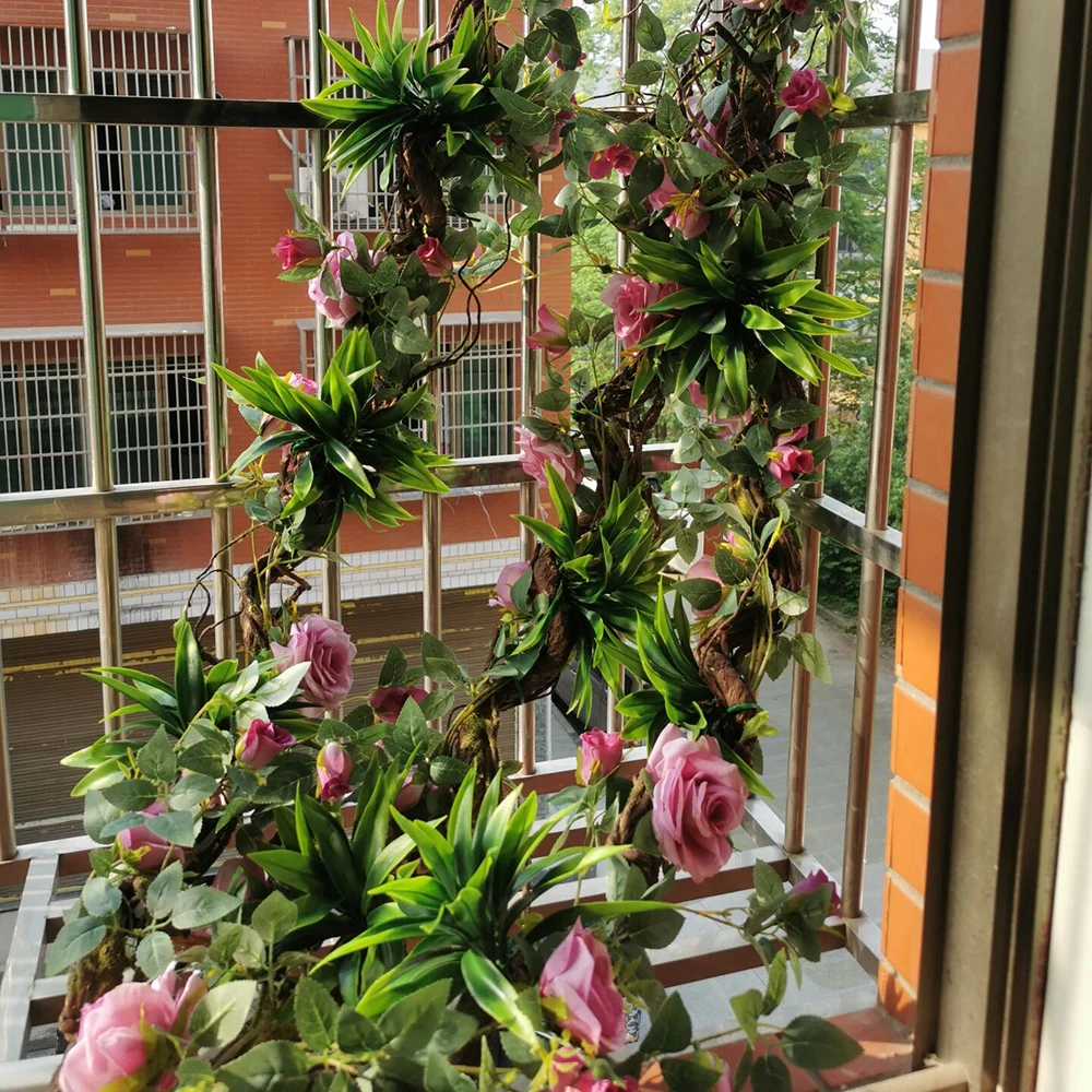 1.75 Meter Artificial Vine Green Leaf Simulation Rose Rattan Plant Branch Decoration Office DIY Rattan