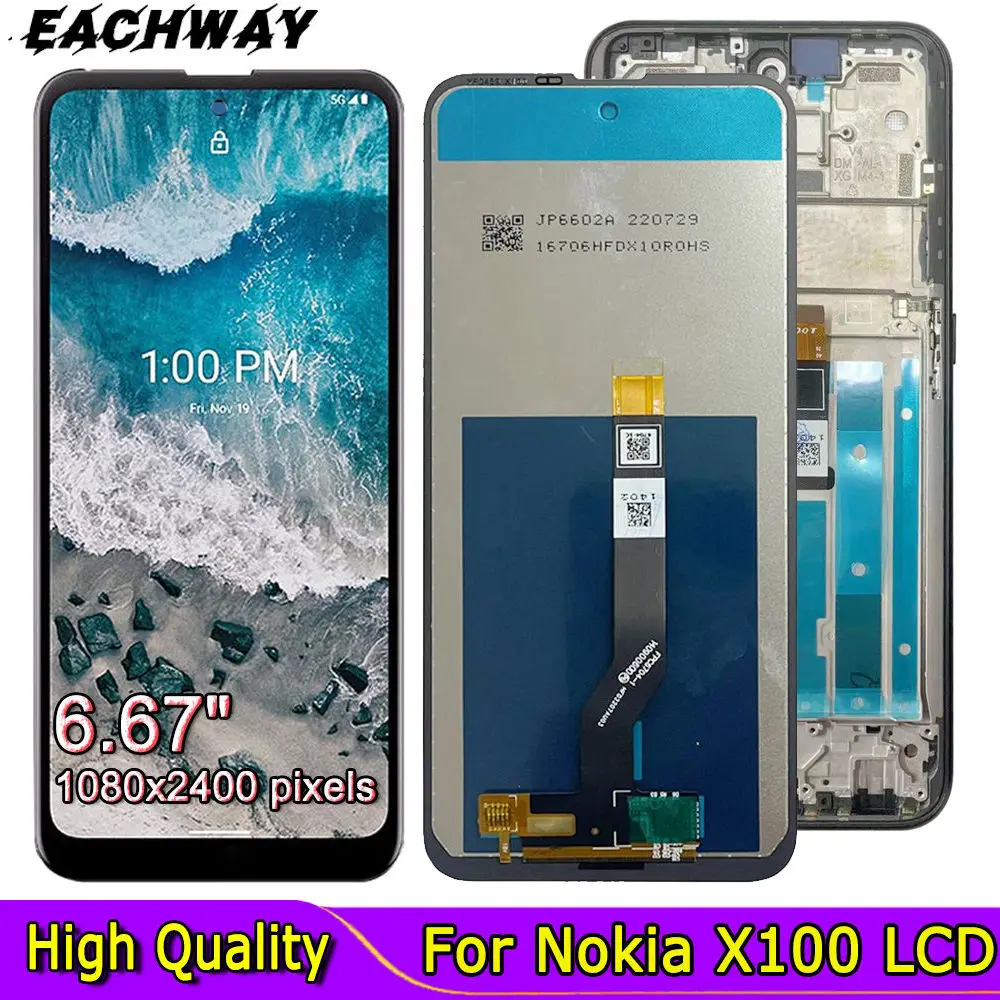 

6.67" For Nokia X100 LCD Display Touch Screen Assembly Replacment Parts Hihg Quality For Nokia X100 LCD Screen