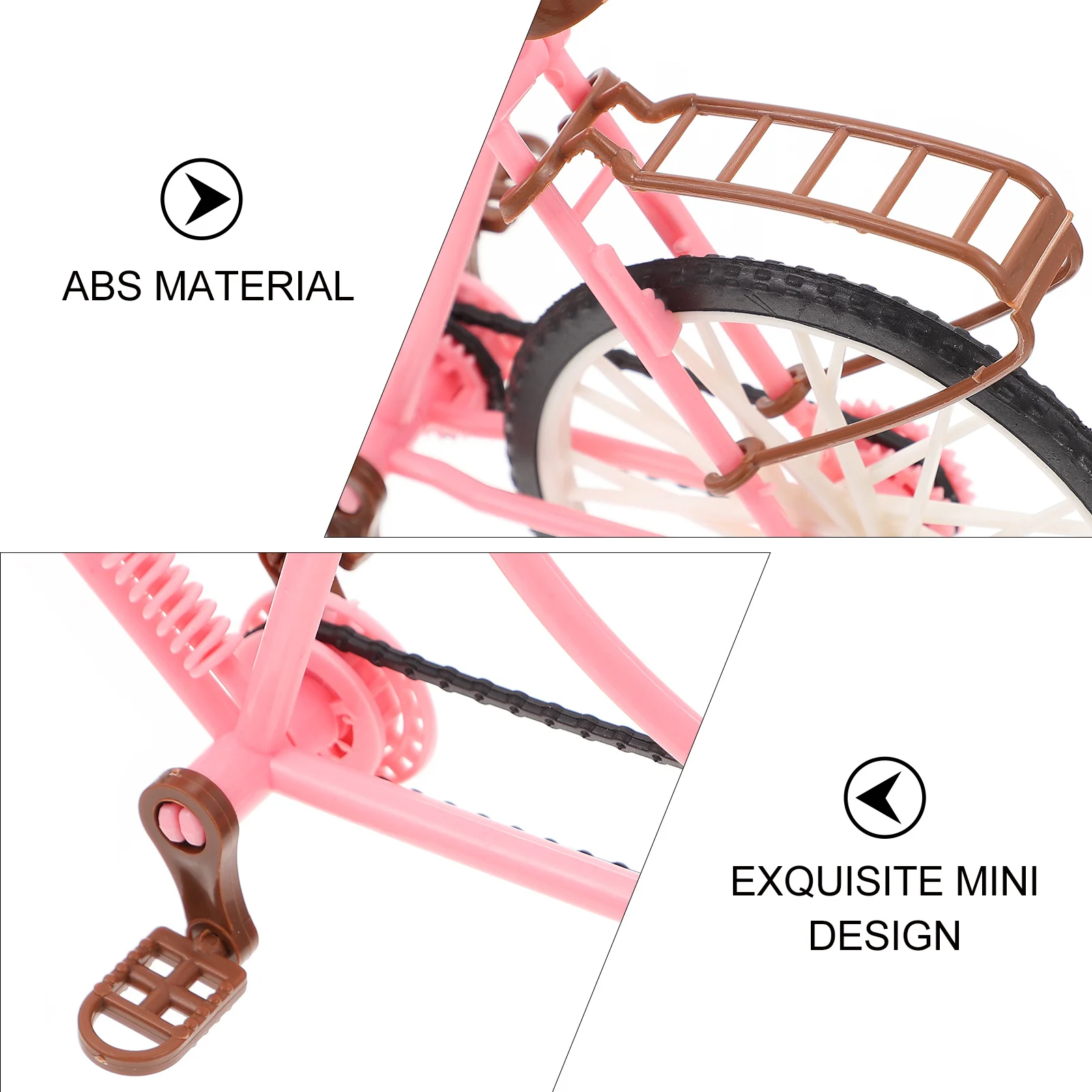 

3Pcs Two-Seater Bike Kids Playthings Durable Mini Cycle Educational Desktop Ornament Enhance Parent-Child Interaction