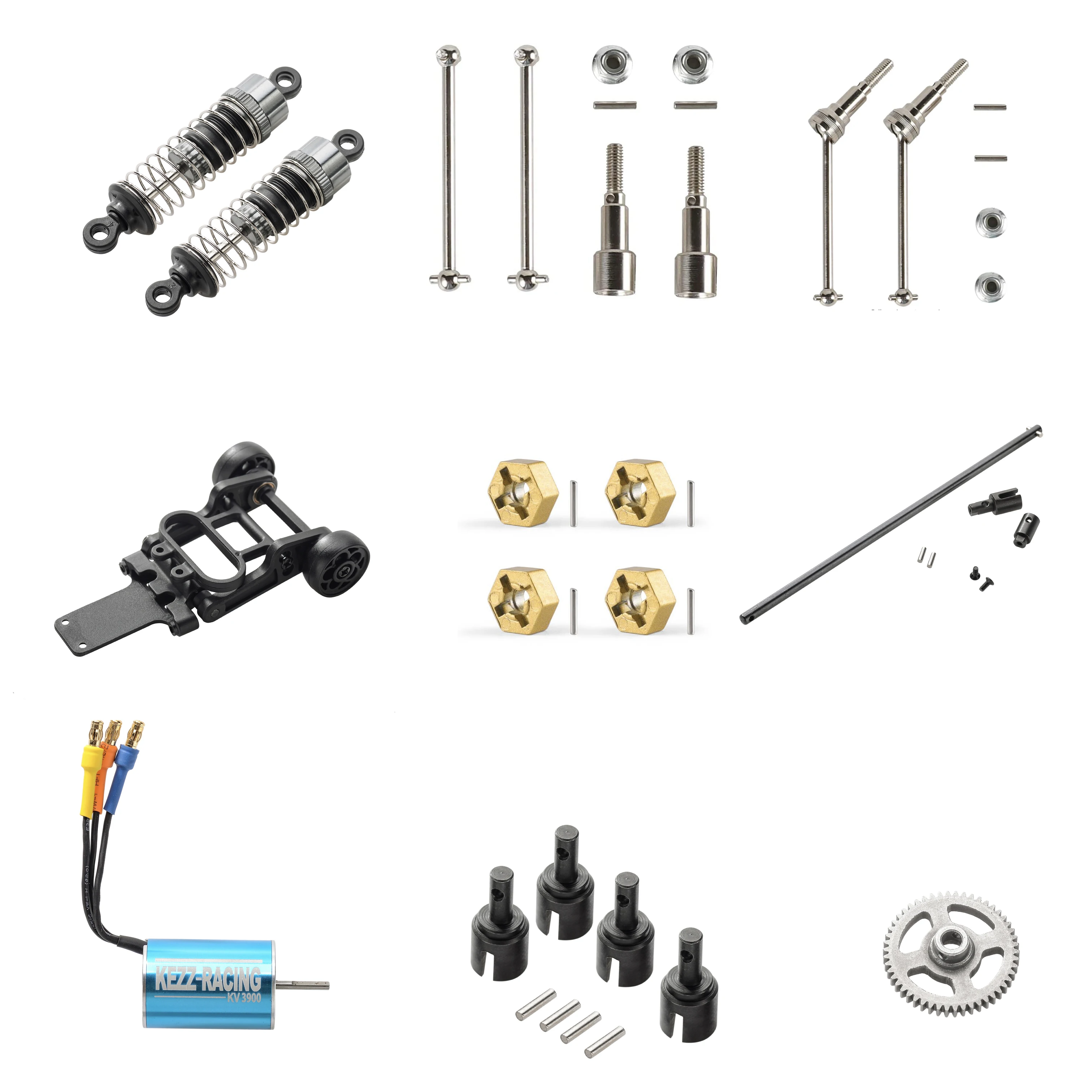 HAIBOXING 16889 Remotecontrol Car Upgrade Parts Brushless Motor&Metal CAD Shaft& RC Shock& Diff.Outdrive Cup &Wheel Bar Assembly