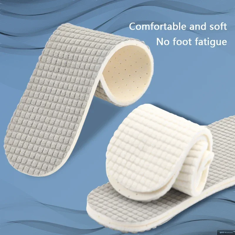 Plantillas de fascitis Plantar de látex para correr, cómodas plantillas de absorción de impacto, desodorantes y transpirables, almohadillas antideslizantes para zapatos, 1 par