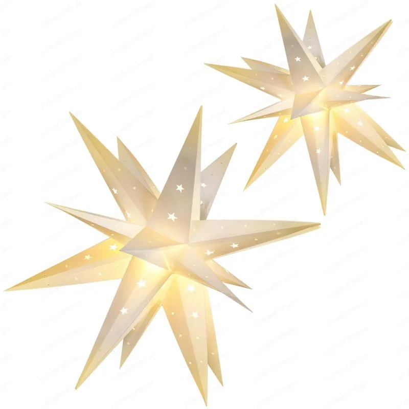 

Новогоднее рождественское полое трехмерное украшение со звездой, отель, торговый центр, открытие потолка, окно, фонарь, композиция